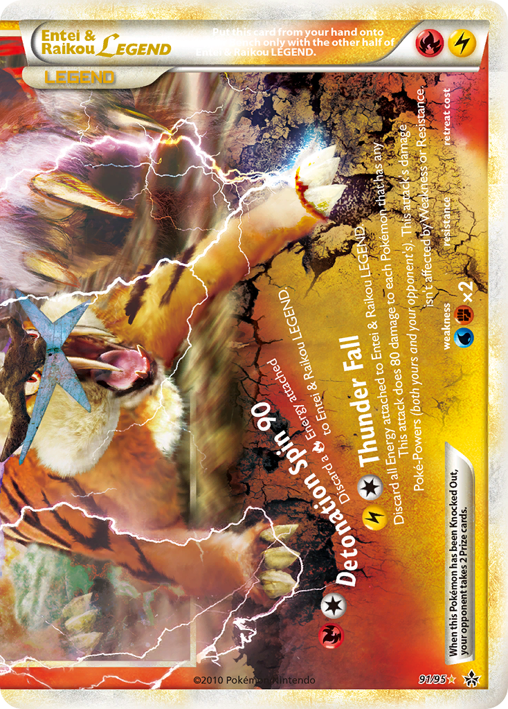Entei & Raikou LEGEND (91/95) [HeartGold & SoulSilver: Unleashed] | Good Games Adelaide SA