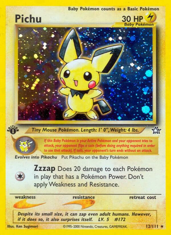 Pichu 012/111 (Neo Genesis)  - 1st Edition Holofoil | Good Games Adelaide SA