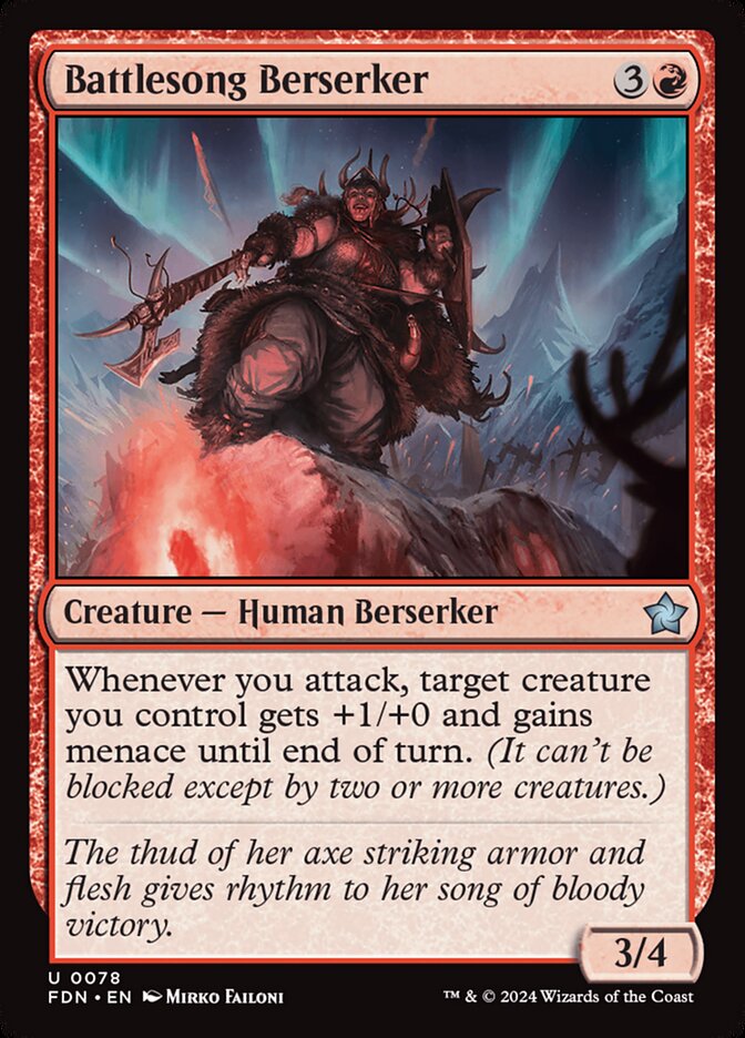 Battlesong Berserker 78 (Foundations)  - Foil | Good Games Adelaide SA