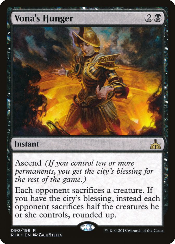 Vona's Hunger 90 (Rivals of Ixalan)  - Foil | Good Games Adelaide SA