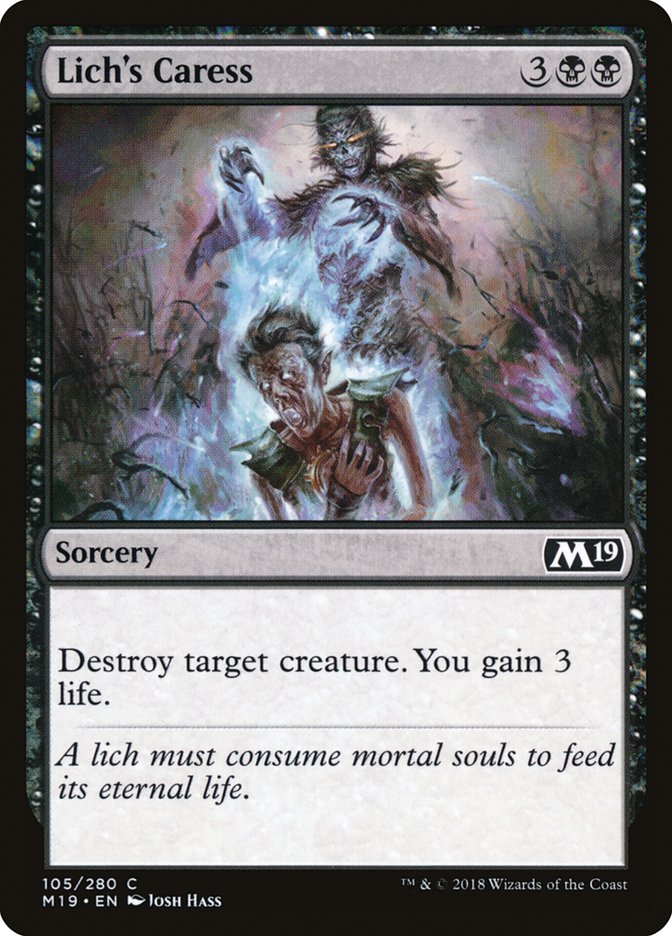Lich's Caress 105 (Core Set 2019)  | Good Games Adelaide SA