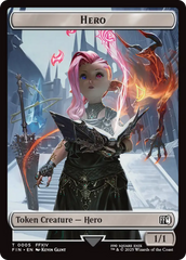 Bird // Hero (0005) Double Sided Token [FINAL FANTASY Commander Tokens] | Good Games Adelaide SA