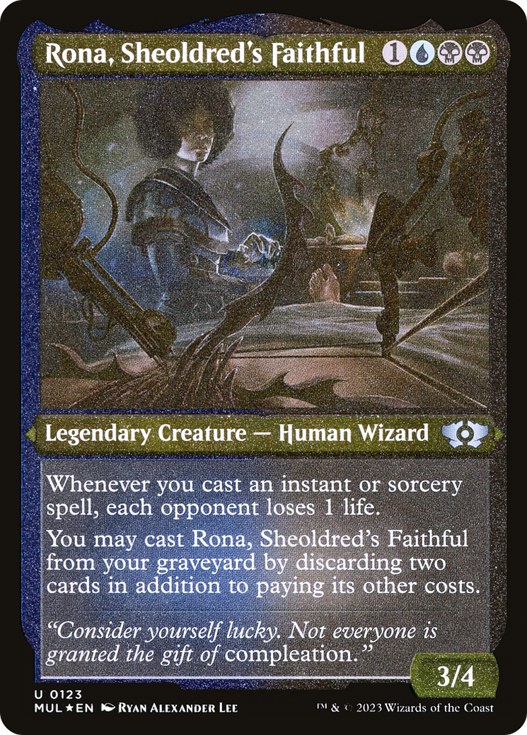 Rona, Sheoldred's Faithful (Foil Etched) [Multiverse Legends] | Good Games Adelaide SA