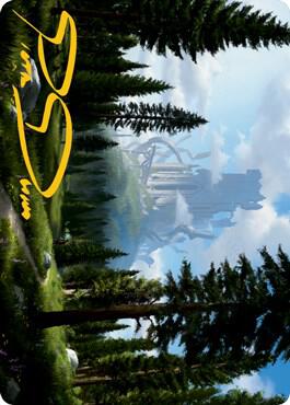 Forest 61 81 Art Card Gold Stamped Signature 61 (Art Series: Adventures in the Forgotten Realms)  | Good Games Adelaide SA