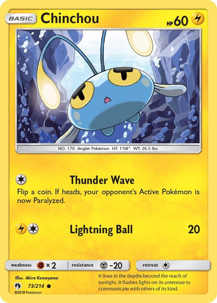 Chinchou 73/214 (SM - Lost Thunder)  | Good Games Adelaide SA