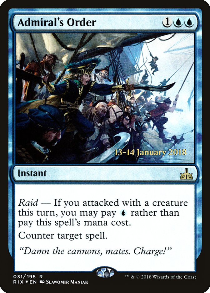 Admiral's Order [Rivals of Ixalan Promos] | Good Games Adelaide SA
