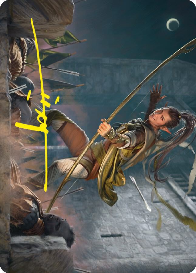 Legolas Counter of Kills Art Card Gold Stamped Signature 17 (Art Series: Universes Beyond: The Lord of the Rings: Tales of Middle-earth)  | Good Games Adelaide SA