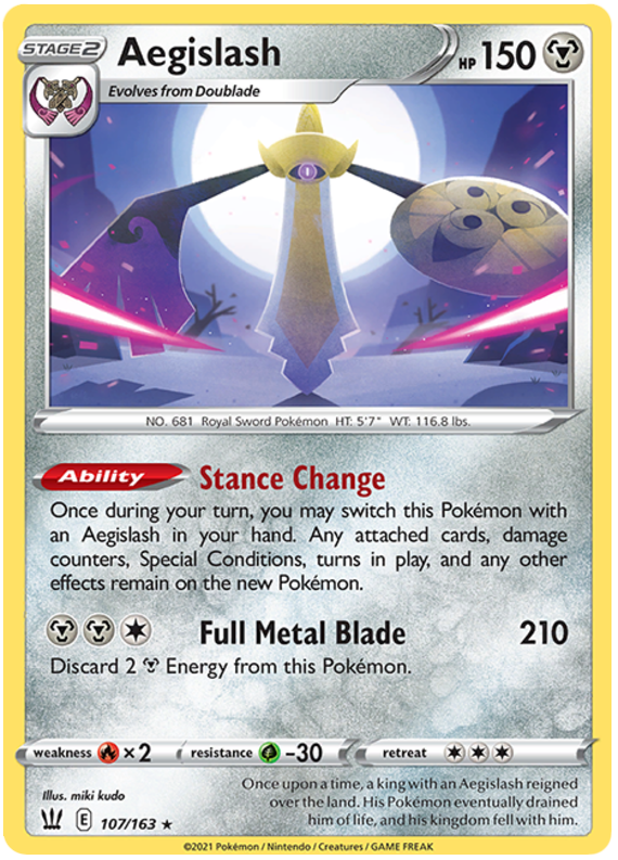 Aegislash (107/163) (107/163) [Sword & Shield: Battle Styles] | Good Games Adelaide SA