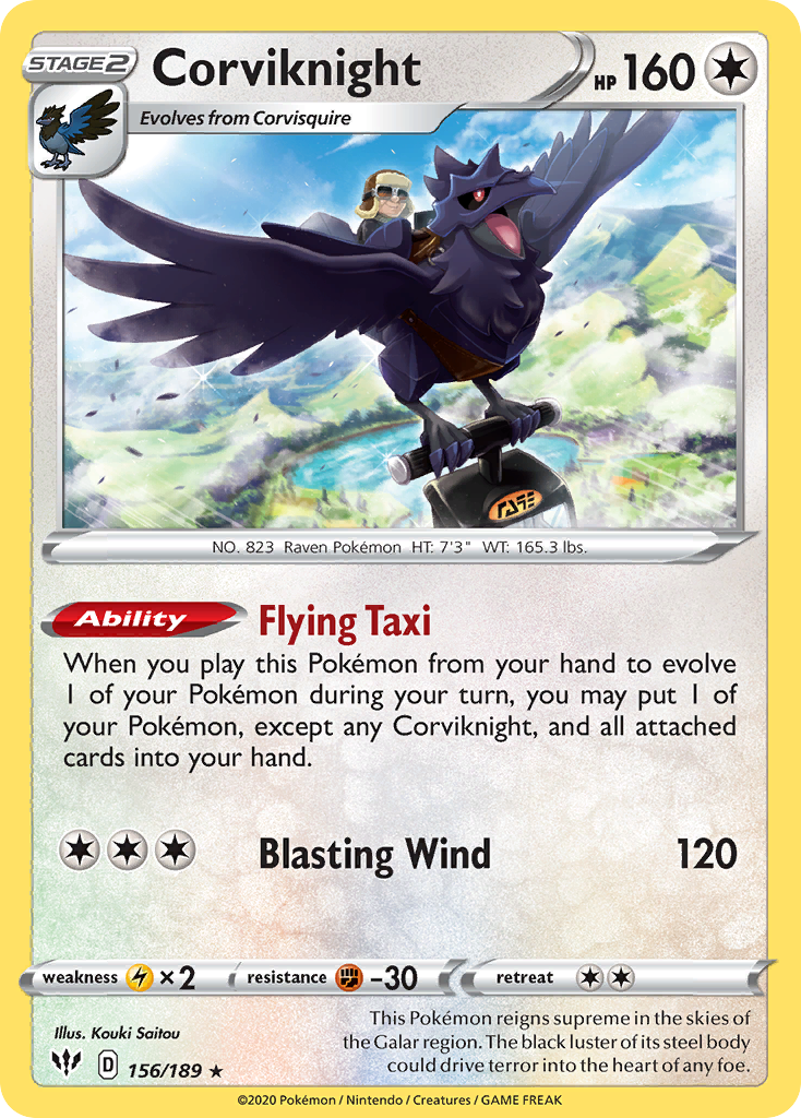 Corviknight (156/189) [Sword & Shield: Darkness Ablaze] | Good Games Adelaide SA