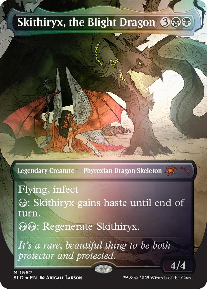 Skithiryx the Blight Dragon Rainbow Foil 1562 (Secret Lair Drop Series)  - Foil | Good Games Adelaide SA