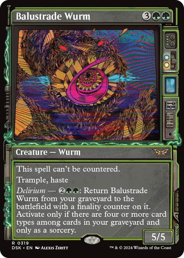 Balustrade Wurm 319 (Duskmourn: House of Horror)  - Foil | Good Games Adelaide SA
