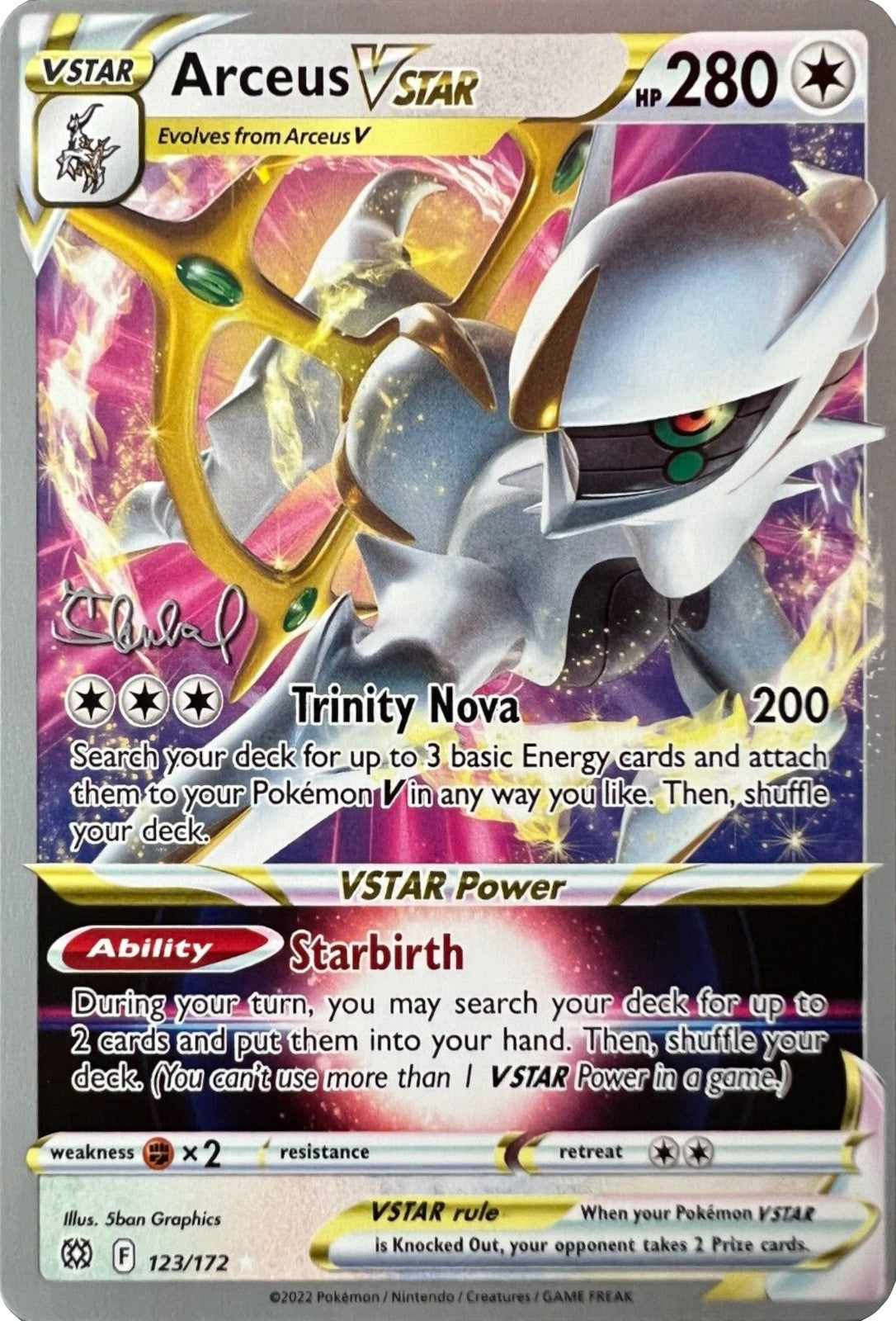 Arceus VSTAR (123/172) (ADP - Ondrej Skubal) [World Championships 2022] | Good Games Adelaide SA