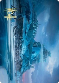 Port of Karfell Art Card (Gold-Stamped Signature) [Kaldheim: Art Series] | Good Games Adelaide SA