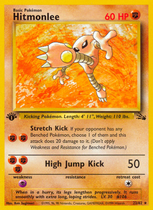 Hitmonlee (22/62) [Fossil 1st Edition] | Good Games Adelaide SA