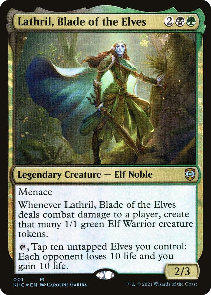Lathril Blade of the Elves 1 (Commander: Kaldheim)  - Foil | Good Games Adelaide SA