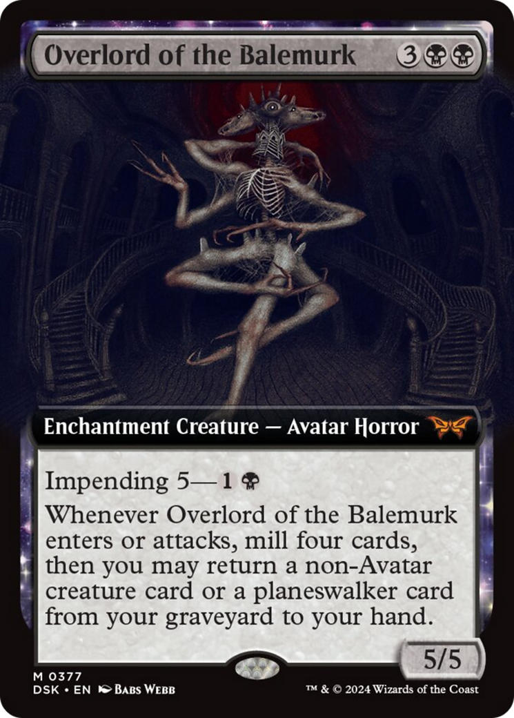 Overlord of the Balemurk (Extended Art) [Duskmourn: House of Horror] | Good Games Adelaide SA