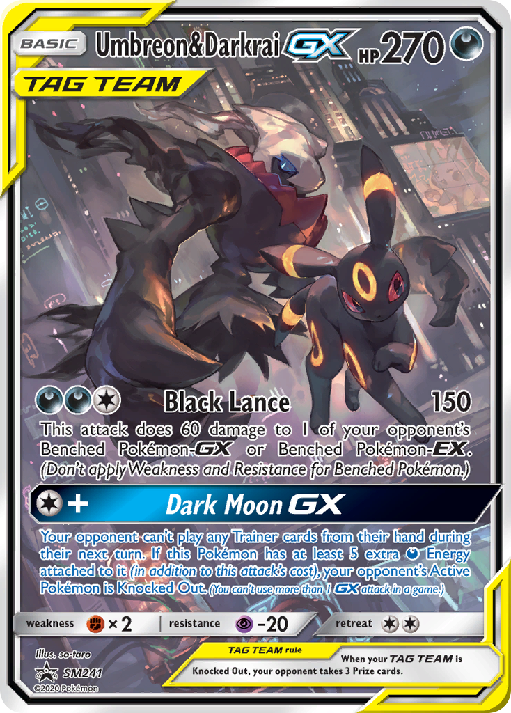 Umbreon & Darkrai GX (SM241) (Jumbo Card) [Sun & Moon: Black Star Promos] | Good Games Adelaide SA