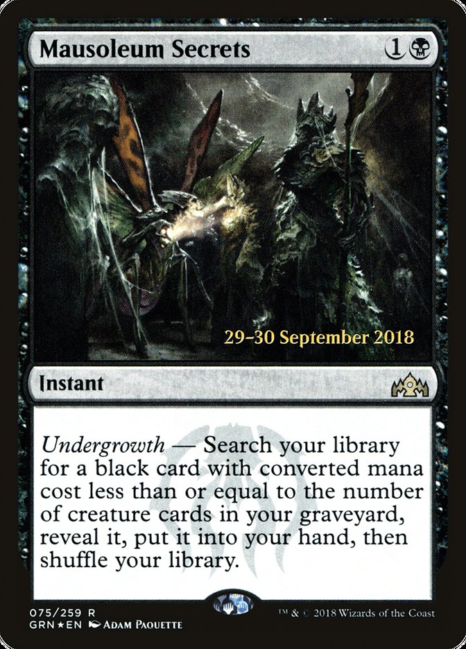 Mausoleum Secrets [Guilds of Ravnica Promos] | Good Games Adelaide SA
