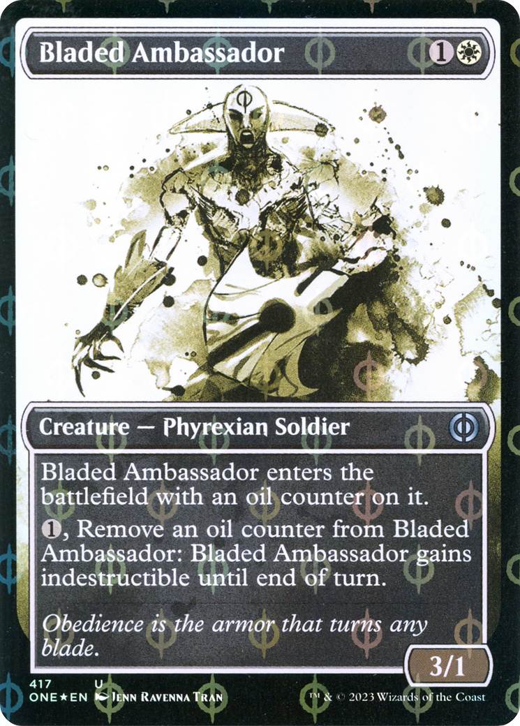 Bladed Ambassador (Showcase Ichor Step-and-Compleat Foil) [Phyrexia: All Will Be One] | Good Games Adelaide SA