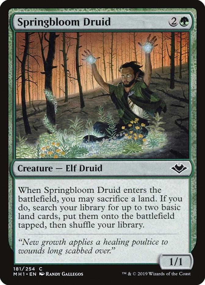 Springbloom Druid 181 (Modern Horizons)  - Foil | Good Games Adelaide SA