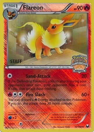 Flareon (12/108) (Regional Championship 2013 Promo Staff) [Black & White: Dark Explorers] | Good Games Adelaide SA