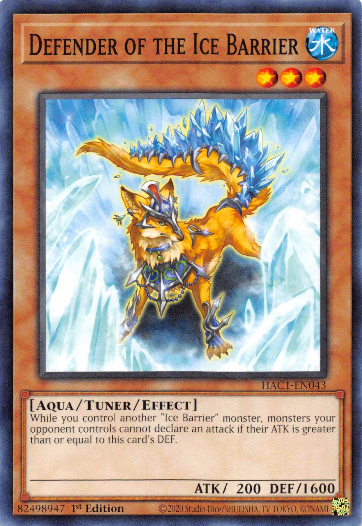 Defender of the Ice Barrier [HAC1-EN043] Common | Good Games Adelaide SA