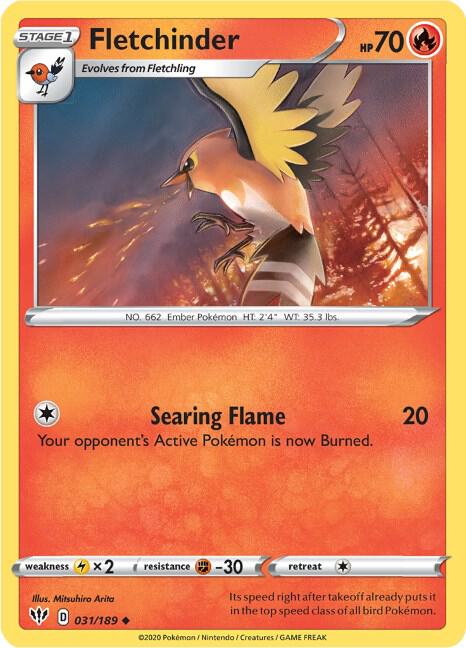 Fletchinder 031/189 (SWSH03: Darkness Ablaze)  | Good Games Adelaide SA