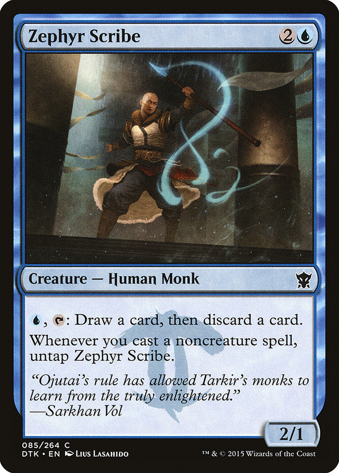 Zephyr Scribe 85 (Dragons of Tarkir)  - Foil | Good Games Adelaide SA