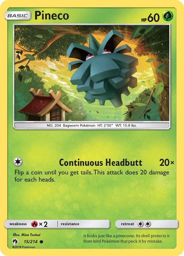 Pineco 15/214 (SM - Lost Thunder)  | Good Games Adelaide SA