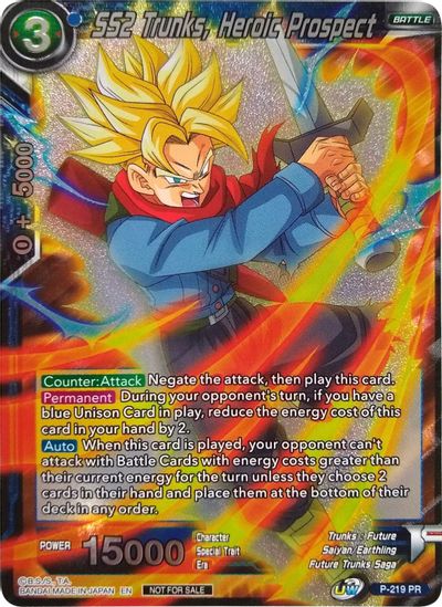 SS2 Trunks, Heroic Prospect (Player's Choice) (P-219) [Promotion Cards] | Good Games Adelaide SA