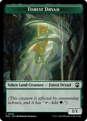 Forest Dryad (Ripple Foil) // Emblem - Vivien Reid Double-Sided Token [Modern Horizons 3 Commander Tokens] | Good Games Adelaide SA
