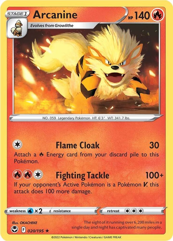 Arcanine 020/195 (SWSH12: Silver Tempest)  | Good Games Adelaide SA