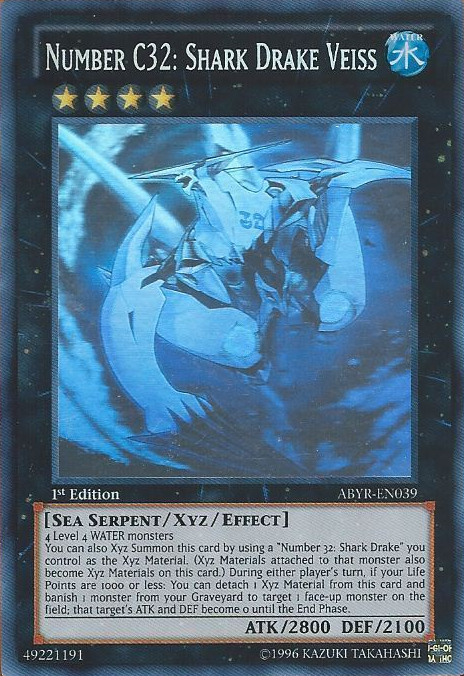 Number C32: Shark Drake Veiss [ABYR-EN039] Ghost Rare | Good Games Adelaide SA