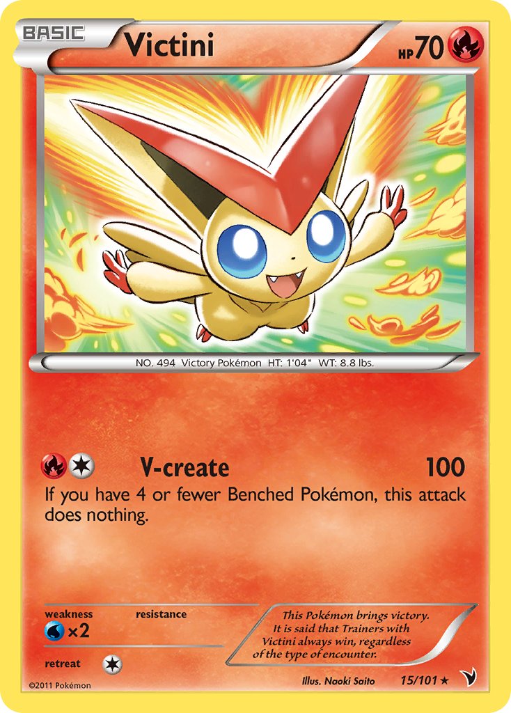 Victini (15/101) (Theme Deck Exclusive) [Black & White: Noble Victories] | Good Games Adelaide SA