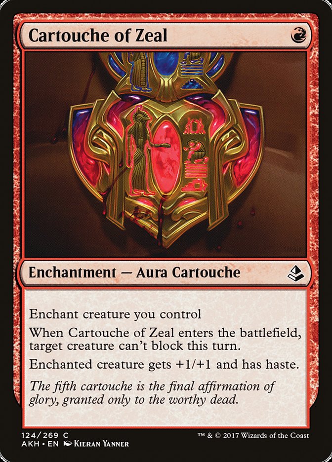 Cartouche of Zeal 124 (Amonkhet)  - Foil | Good Games Adelaide SA