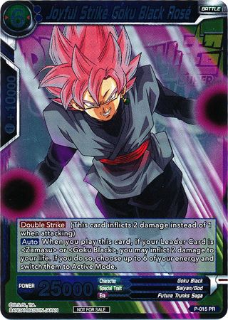 Joyful Strike Goku Black Rose (Metallic Foil) (Event Pack 2018) (P-015) [Promotion Cards] | Good Games Adelaide SA