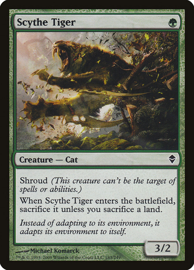 Scythe Tiger 183 (Zendikar)  - Foil | Good Games Adelaide SA