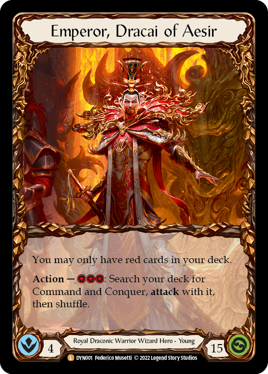 Emperor, Dracai of Aesir [DYN001] (Dynasty)  Cold Foil | Good Games Adelaide SA