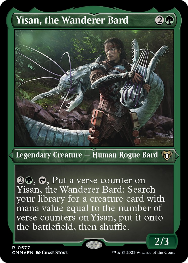 Yisan, the Wanderer Bard (Foil Etched) [Commander Masters] | Good Games Adelaide SA