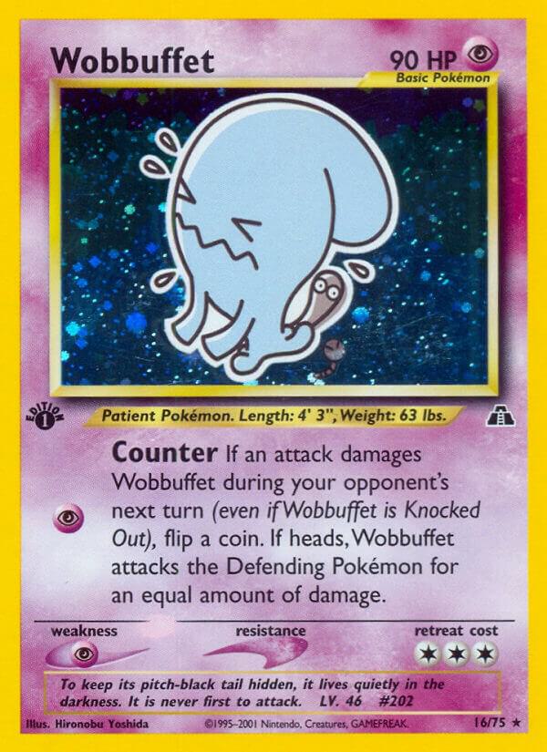 Wobbuffet 16/75 (Neo Discovery)  - 1st Edition Holofoil | Good Games Adelaide SA