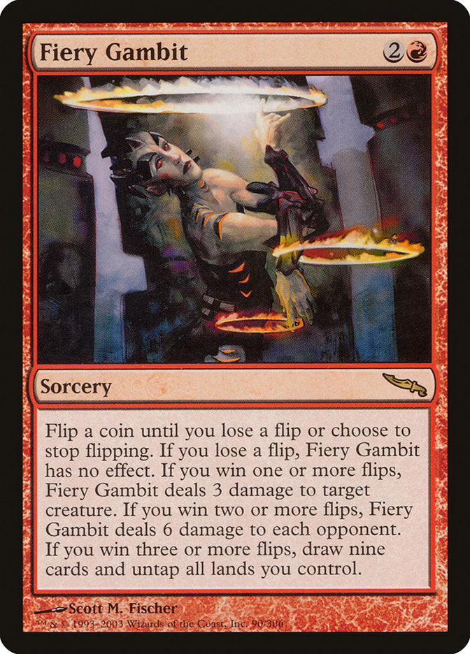 Fiery Gambit 90 (Mirrodin)  - Foil | Good Games Adelaide SA