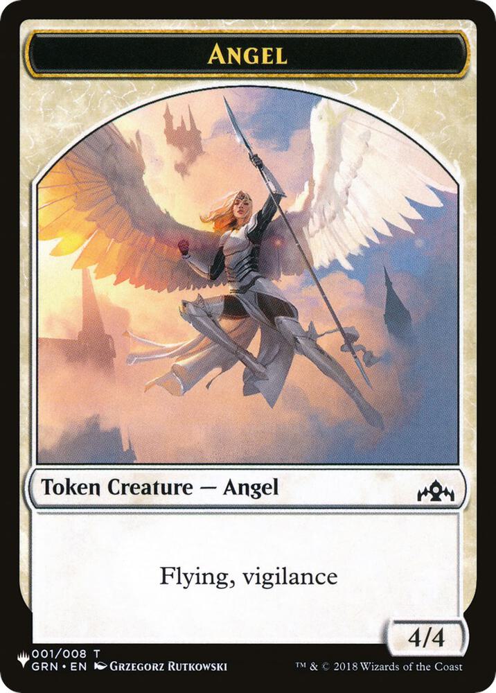 Angel Warrior Double Sided Token 1 // 17 (The List Reprints)  | Good Games Adelaide SA