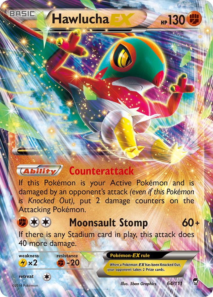 Hawlucha EX (64/111) [XY: Furious Fists] | Good Games Adelaide SA