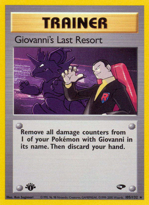Giovanni's Last Resort (105/132) [Gym Challenge 1st Edition] | Good Games Adelaide SA