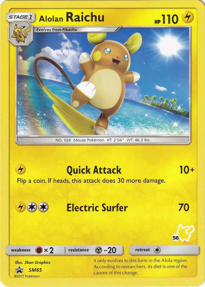 Alolan Raichu SM65 56 Pikachu Stamped SM65 (Battle Academy)  | Good Games Adelaide SA