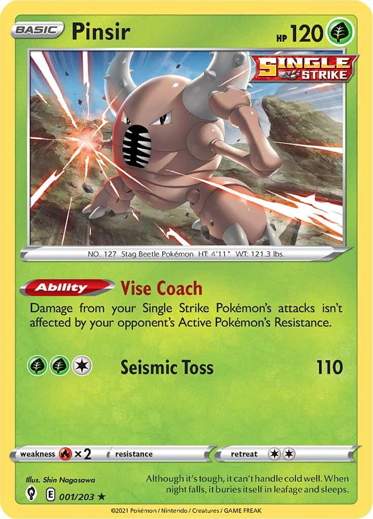 Pinsir (001/203) [Sword & Shield: Evolving Skies] | Good Games Adelaide SA