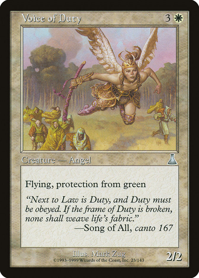 Voice of Duty 23 (Urza's Destiny)  - Foil | Good Games Adelaide SA