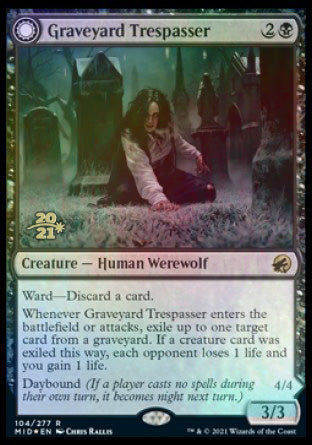 Graveyard Trespasser // Graveyard Glutton [Innistrad: Midnight Hunt Prerelease Promos] | Good Games Adelaide SA