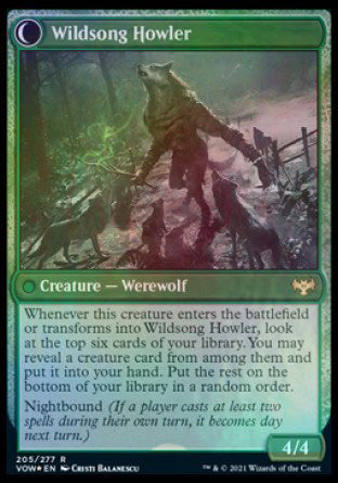 Howlpack Piper // Wildsong Howler [Innistrad: Crimson Vow Prerelease Promos] | Good Games Adelaide SA