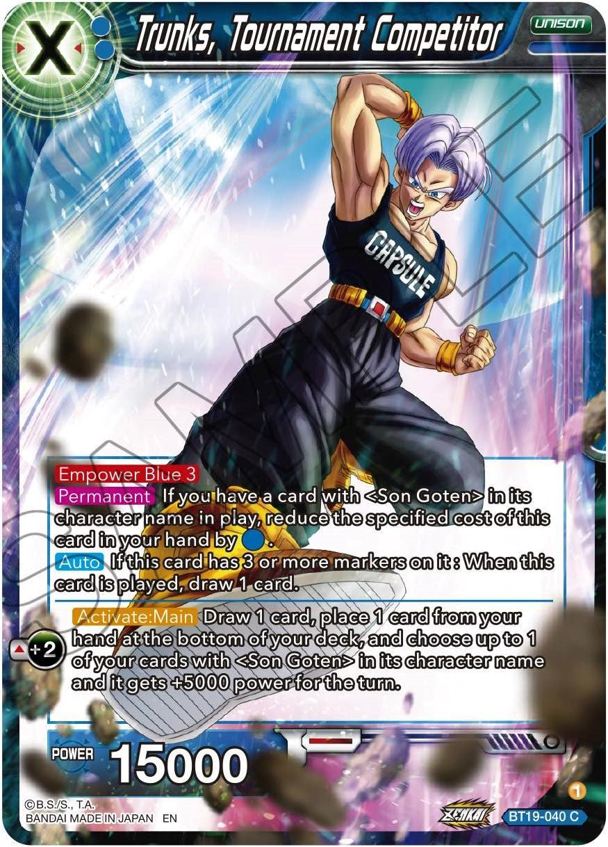 Trunks, Tournament Competitor (BT19-040) [Fighter's Ambition] | Good Games Adelaide SA